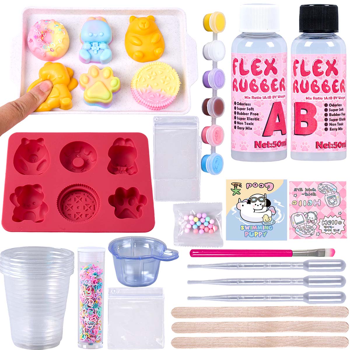 Donut Mold Silicone - Kit de fabrication de squishies Taba,