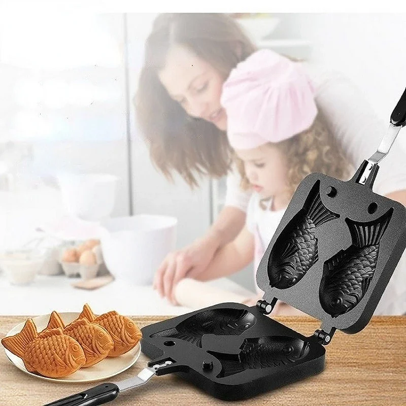 Egg Waffle Pan - Cuisine japonaise Taiyaki Double poisson en