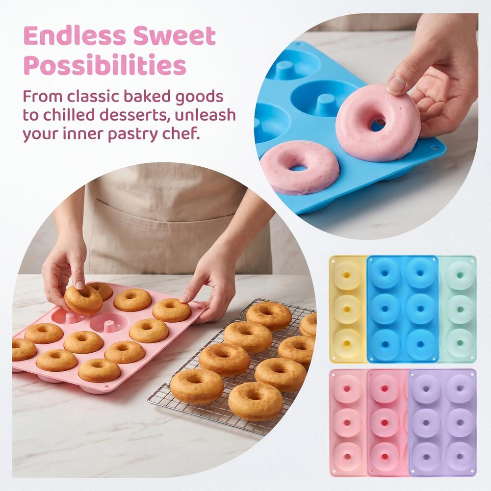 1 Moule à Donuts en Silicone,  - Donut Mold Silicone avis et prix