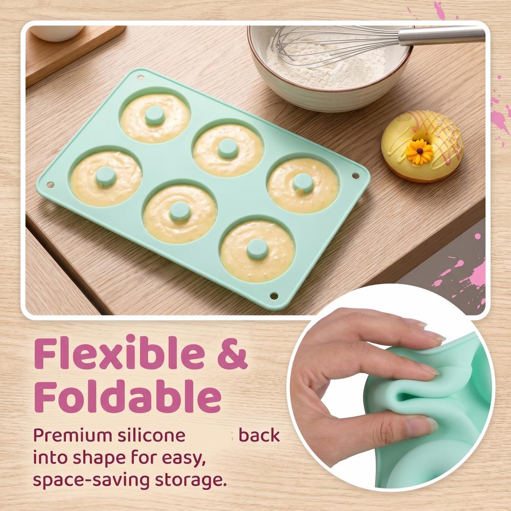 1 Moule à Donuts en Silicone,  - Donut Mold Silicone avis et prix