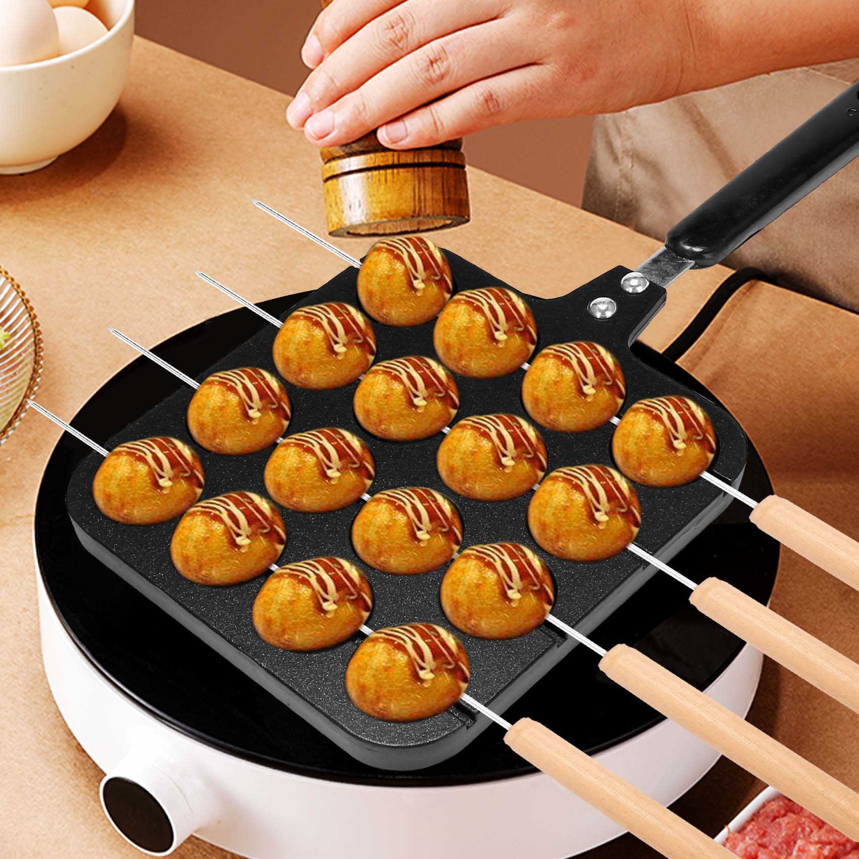 F-T 16 trous en aluminium Tako - Takoyaki Grill Plate avis et prix