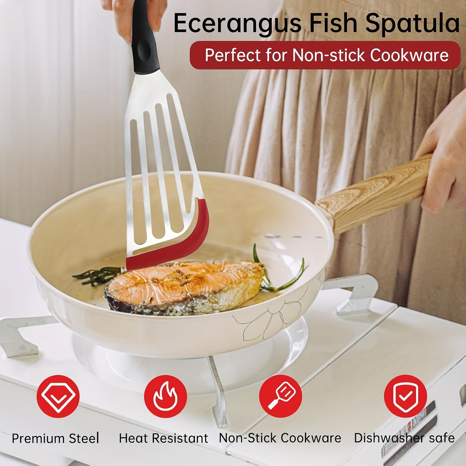 Spatule en silicone en acier i - Okonomiyaki Spatula avis et prix