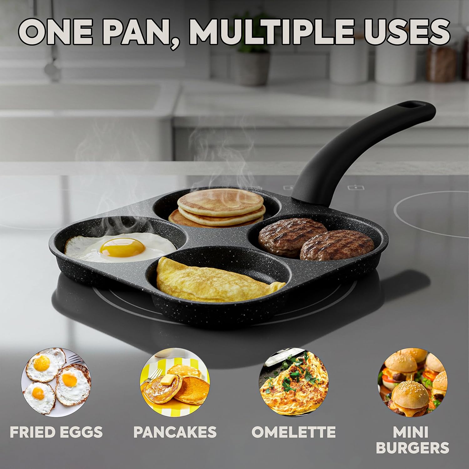 Poêle à œufs antiadhésive, poê - Egg Waffle Pan avis et prix