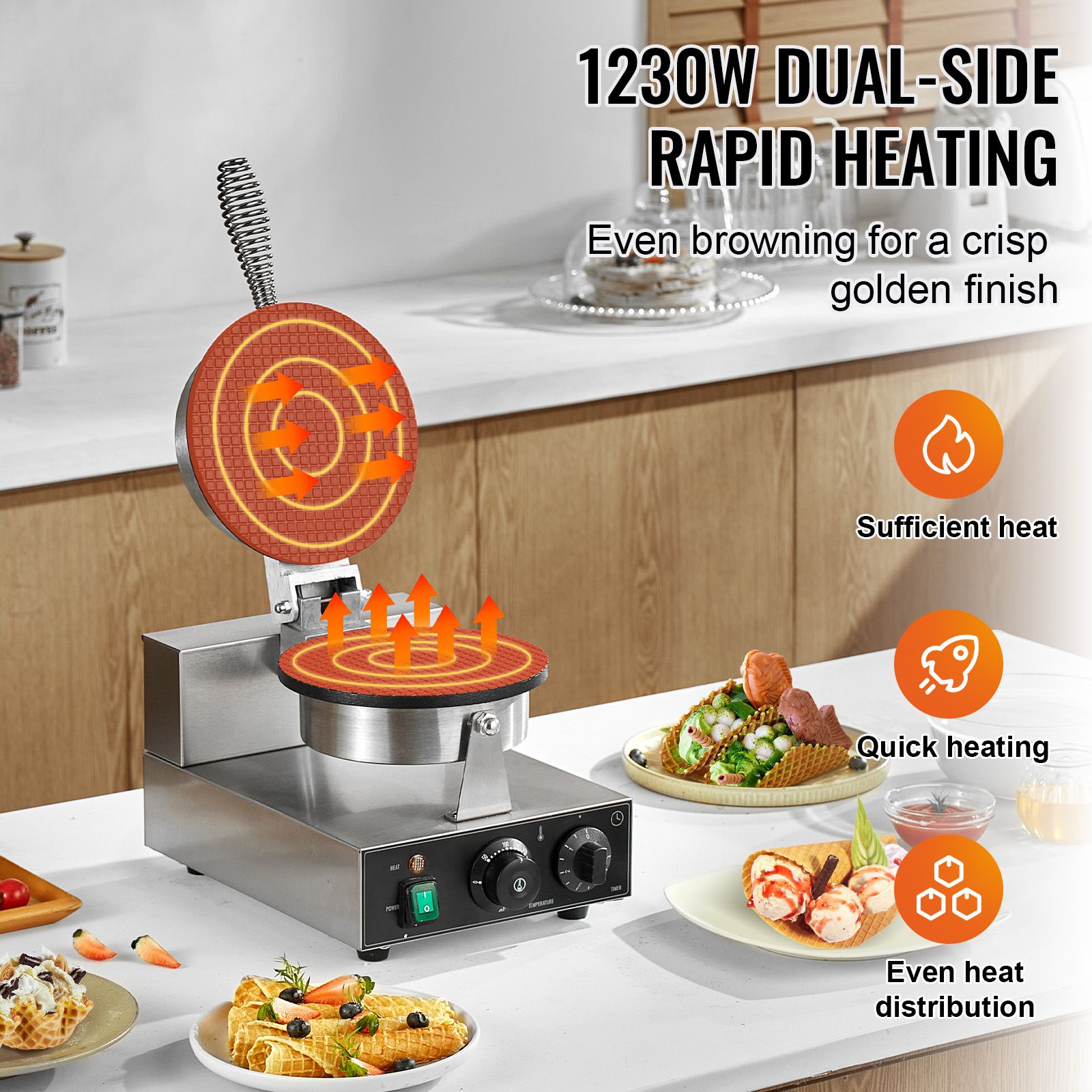 Machine à cornets de crème gla - Waffle Cone Maker avis et prix